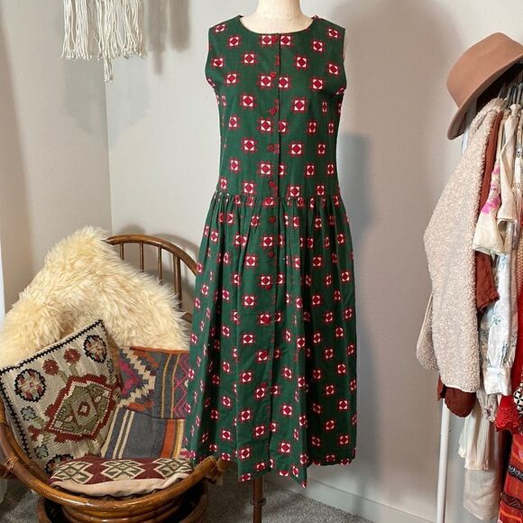 Modest Handmade quilt inspired midi dress - Picture 1 of 6